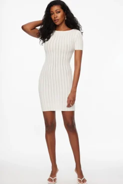 Dynamite Pointelle Mini Dress White Best