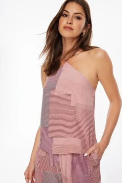 Dynamite Printed Halter Top Pink Best