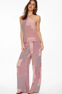 Dynamite Printed Halter Top Pink Best