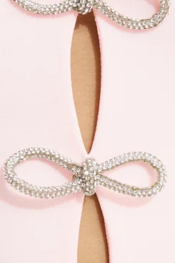 Dynamite Rhinestone Bow Bodysuit Pink Best