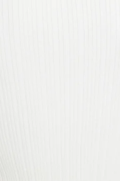 Dynamite Ribbed Flyaway Cardigan White Fashion