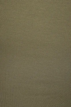 Dynamite Ribbed Flyaway Top Brown Store