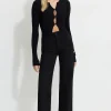 Dynamite Ribbed Peekaboo Sweater Black Best