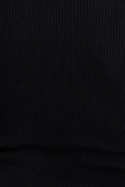 Dynamite Ribbed Peekaboo Sweater Black Best