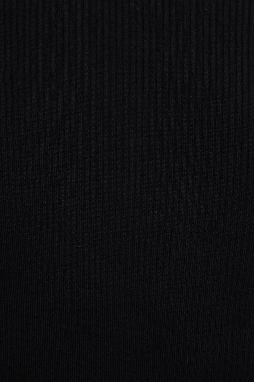 Dynamite Ribbed Quarter Sleeve Polo Black Cheap