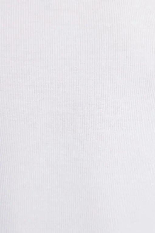 Dynamite Ribbed Turtleneck T-Shirt White Store