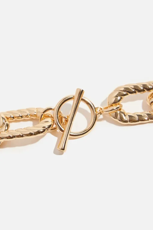 Dynamite Roped Chain Link Necklace Yellow Shop