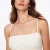 Dynamite Ruched Smocked Tube Top White Best Sale