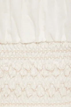 Dynamite Ruched Smocked Tube Top White Best Sale