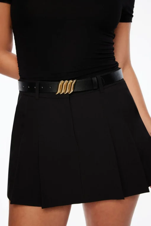 Dynamite 90's Winged Buckle Belt Black Clearance