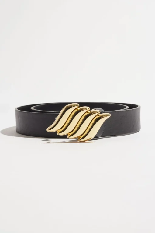 Dynamite 90's Winged Buckle Belt Black Clearance