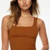 Dynamite Sam Square Neck Waist Tank Top Red Hot
