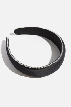 Dynamite Satin Gem Headband Black Cheap