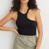 Dynamite Sculpt High Neck Asymmetric Bodysuit Black Sale