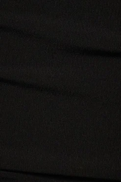 Dynamite Sculpt Ruched Tube Top Black New