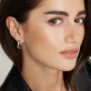 Dynamite Seamless Mini Hoop Earrings Grey Best