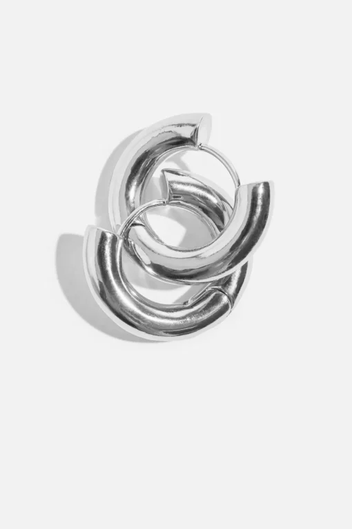 Dynamite Seamless Mini Hoop Earrings Grey Best