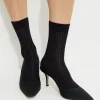 Dynamite Semi Sheer Crew Socks Black Online