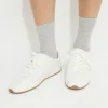 Dynamite Semi Sheer Crew Socks Gray Discount