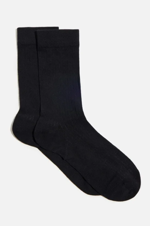 Dynamite Semi Sheer Crew Socks Black Online