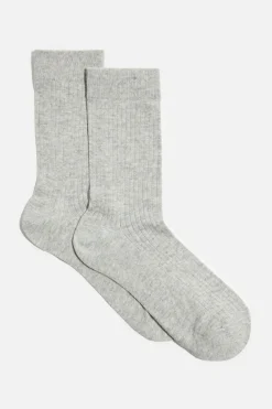 Dynamite Semi Sheer Crew Socks Gray Discount