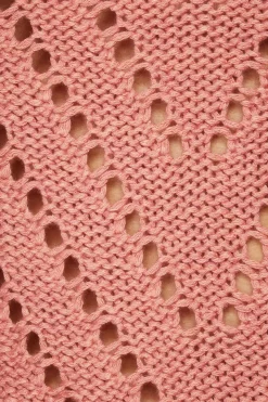 Dynamite Semi Sheer Pointelle Tank Top Coral New