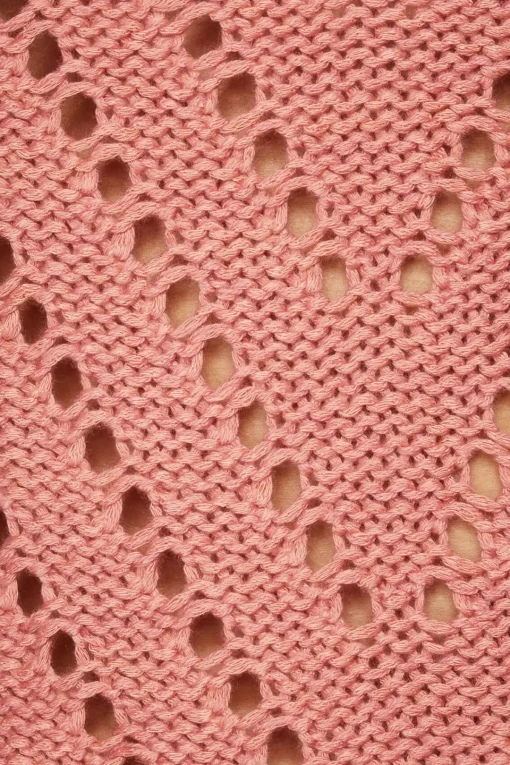 Dynamite Semi Sheer Pointelle Tank Top Coral New