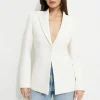 Dynamite Single Button Fitted Blazer White Online
