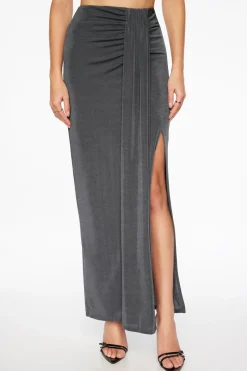 Dynamite Slinky Draped Maxi Skirt Blue Shop
