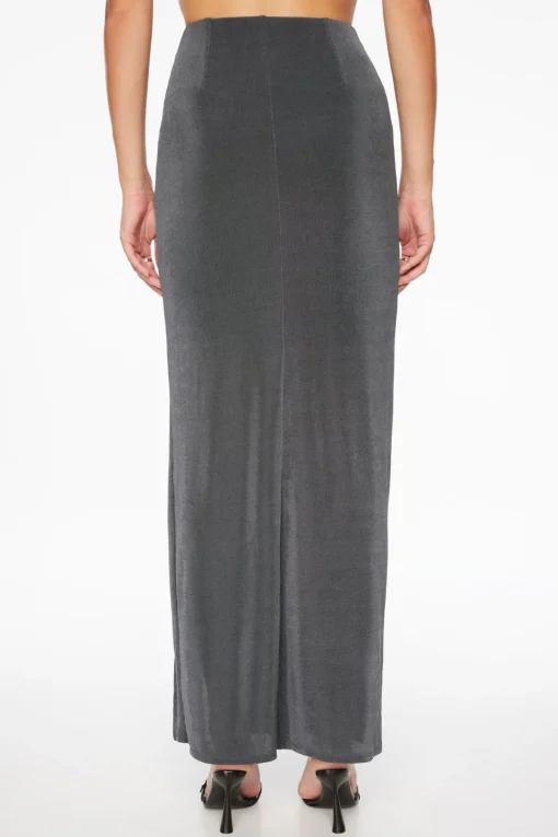 Dynamite Slinky Draped Maxi Skirt Blue Shop