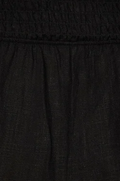 Dynamite Smocked Linen Tube Jumpsuit Black Best