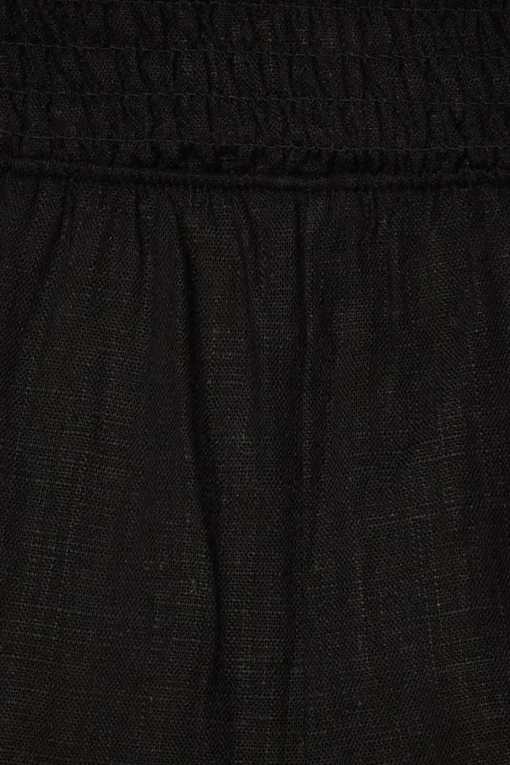 Dynamite Smocked Linen Tube Jumpsuit Black Best