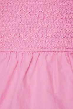 Dynamite Smocked Peplum Cami Pink Online
