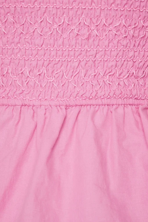 Dynamite Smocked Peplum Cami Pink Online