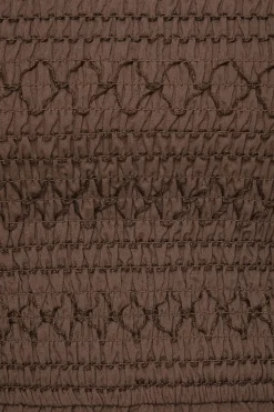 Dynamite Smocked Tube Top Brown Hot