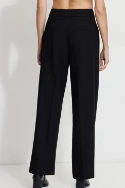 Dynamite Sofia Pleated Straight Leg Pants Black Outlet
