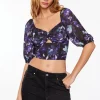 Dynamite Solene Sweetheart Top Purple Hot