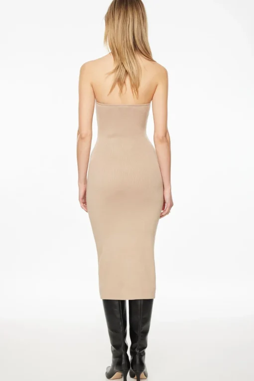 Dynamite Strapless Sweater Midi Dress Brown Store
