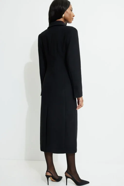 Dynamite Tailored Single Breasted Coat Black Cheap