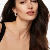 Dynamite Teardrop Gem Earrings Gray Cheap