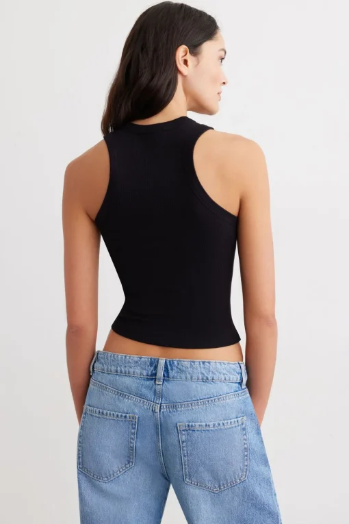 Dynamite Tedi Ribbed Tank Top Black Online