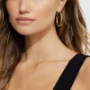 Dynamite Two-Tone Hoop Earrings Pink Sale