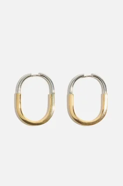 Dynamite Two-Tone Hoop Earrings Pink Sale