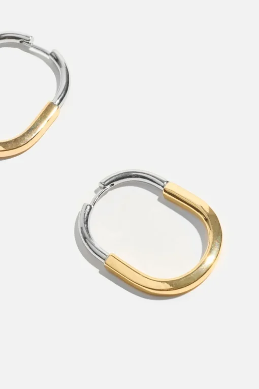 Dynamite Two-Tone Hoop Earrings Pink Sale