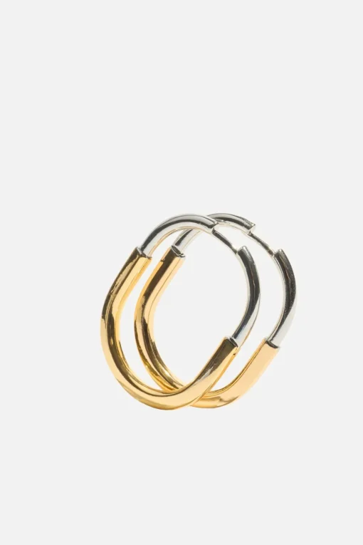 Dynamite Two-Tone Hoop Earrings Pink Sale