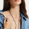 Dynamite U Pendant Necklace Gray Store