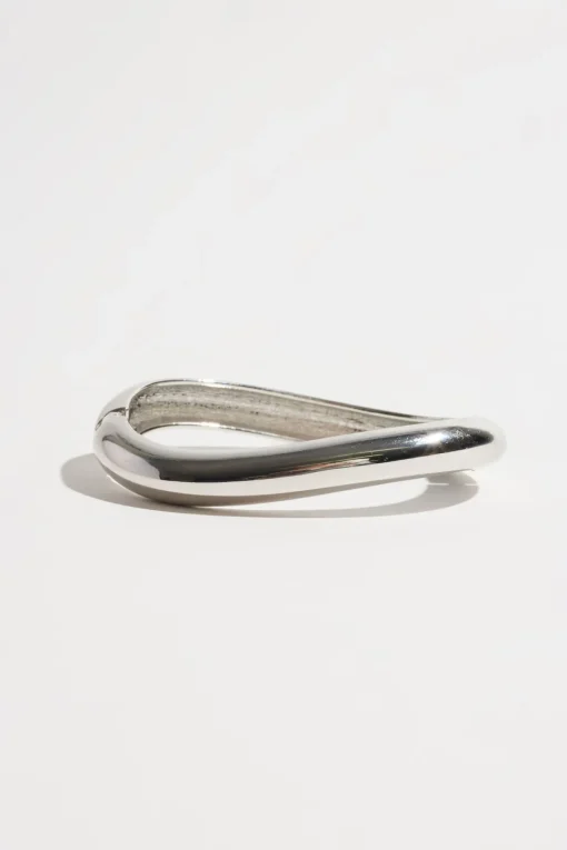Dynamite Wavy Bangle Bracelet Grey New