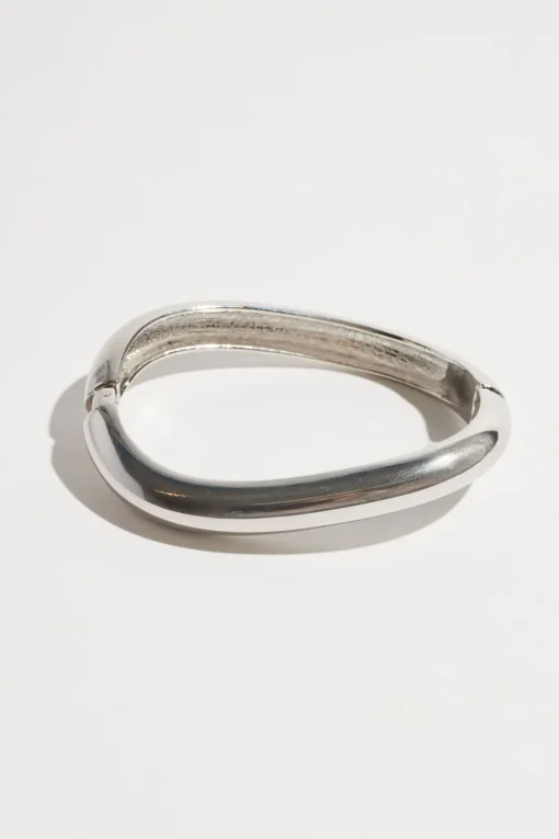 Dynamite Wavy Bangle Bracelet Grey New