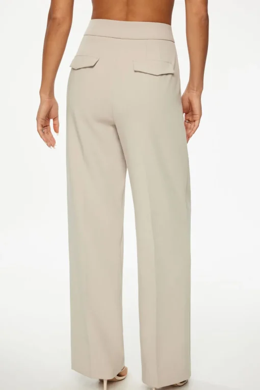 Dynamite Yasmin Straight Leg Pants Grey Flash Sale